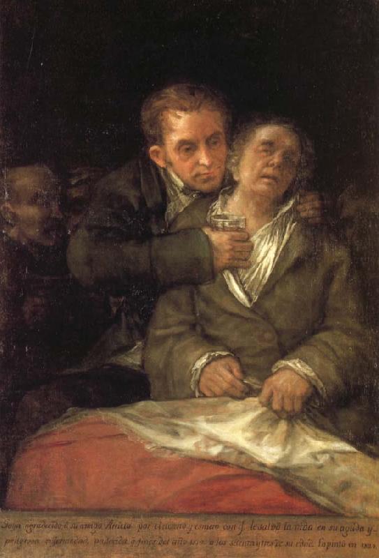 Francisco Goya Self-Portrait with Dr Arrieta oil painting picture